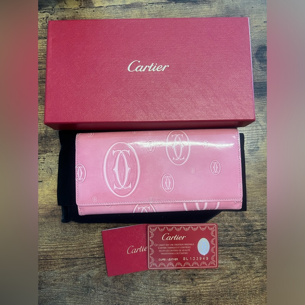 Cartier pink wallet